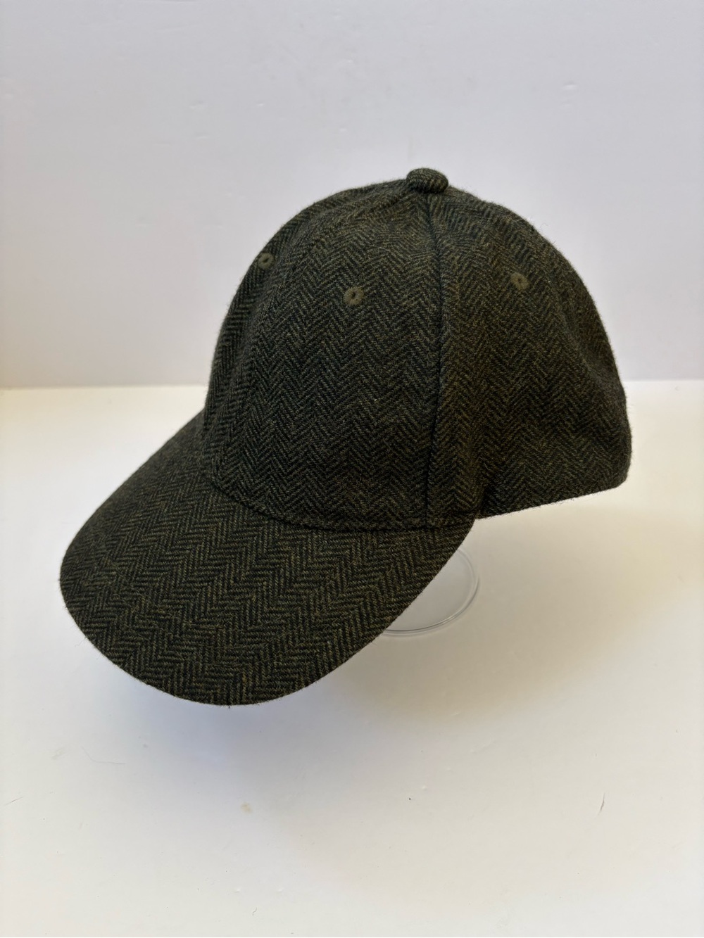 BOTVELA Wool Blend Baseball Cap Hat One Size Herringbone‎ Green Casual Golf
